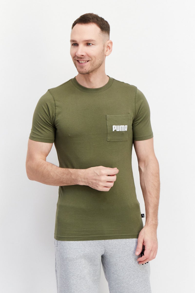PUMA Men Sportswear  Fit Short Sleeves Traning T-Shirt, Olive - Image 1
